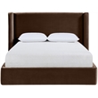 Meridian Furniture Kendall Brown Velvet Upholstered Full Bed