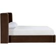 Meridian Furniture Kendall Brown Velvet Upholstered Full Bed