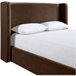 Meridian Furniture Kendall Brown Velvet Upholstered Full Bed