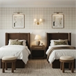 Meridian Furniture Kendall Brown Velvet Upholstered Twin Bed