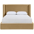 Meridian Furniture Kendall Camel Velvet Upholstered Full Bed