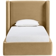 Meridian Furniture Kendall Camel Velvet Upholstered Twin Bed