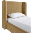 Meridian Furniture Kendall Camel Velvet Upholstered Twin Bed