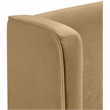 Meridian Furniture Kendall Camel Velvet Upholstered Twin Bed