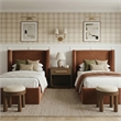 Meridian Furniture Kendall Cognac Velvet Upholstered Twin Bed