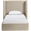 Meridian Furniture Kendall Cream Velvet Upholstered Twin Bed