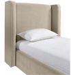 Meridian Furniture Kendall Cream Velvet Upholstered Twin Bed