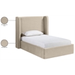 Meridian Furniture Kendall Cream Velvet Upholstered Twin Bed