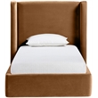 Meridian Furniture Kendall Saddle Velvet Upholstered Twin Bed