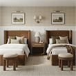 Meridian Furniture Kendall Saddle Velvet Upholstered Twin Bed