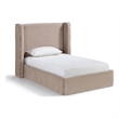 Meridian Furniture Kendall Taupe Velvet Upholstered Twin Bed