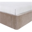 Meridian Furniture Kendall Taupe Velvet Upholstered Twin Bed