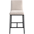 Meridian Furniture Reeves Beige Chenille Upholstered Counter Stool (Set of 2)