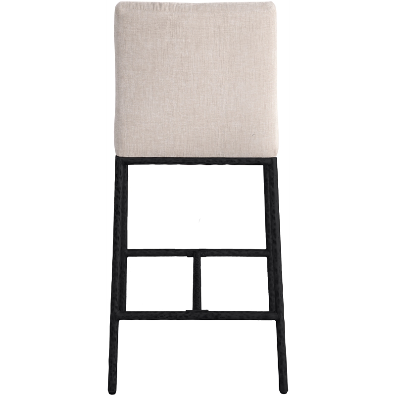 Meridian Furniture Reeves Beige Chenille Upholstered Counter Stool (Set of 2)