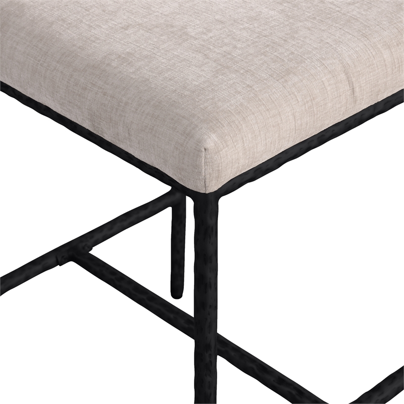 Meridian Furniture Reeves Beige Chenille Upholstered Counter Stool (Set of 2)
