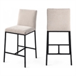 Meridian Furniture Reeves Beige Chenille Upholstered Counter Stool (Set of 2)