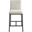 Meridian Furniture Reeves Cream Chenille Upholstered Counter Stool (Set of 2)