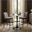 Meridian Furniture Reeves Grey Chenille Upholstered Counter Stool (Set of 2)