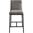 Meridian Furniture Reeves Grey Chenille Upholstered Counter Stool (Set of 2)