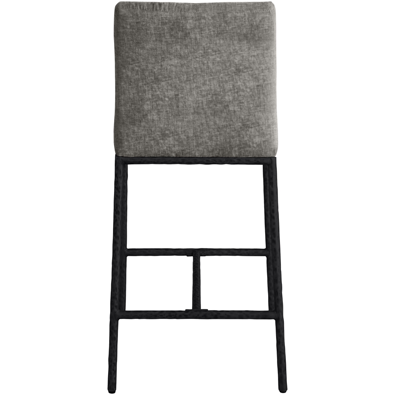Meridian Furniture Reeves Grey Chenille Upholstered Counter Stool (Set of 2)