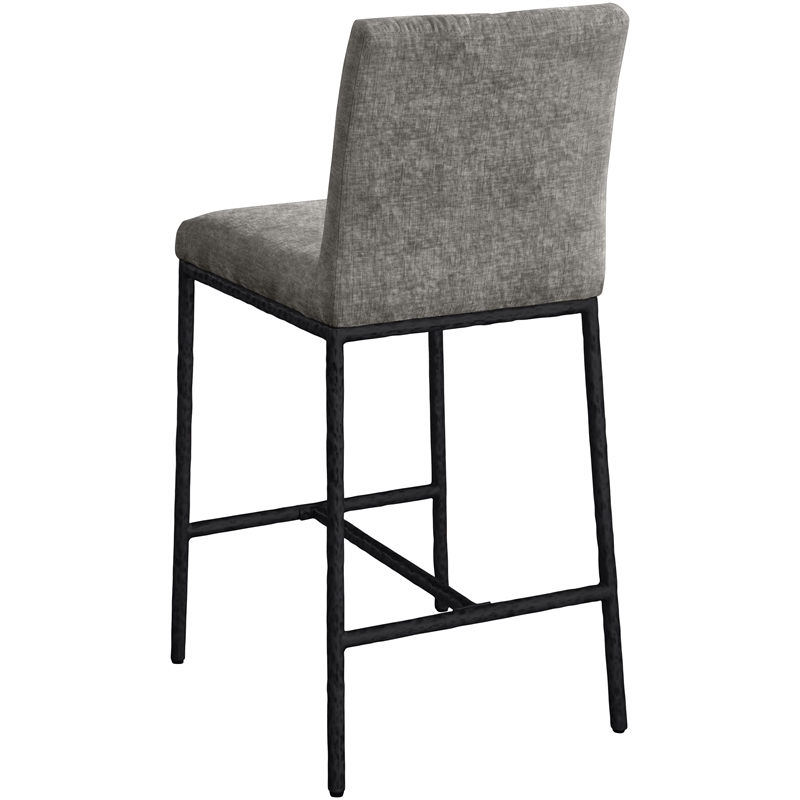 Meridian Furniture Reeves Grey Chenille Upholstered Counter Stool (Set of 2)