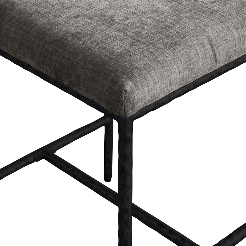 Meridian Furniture Reeves Grey Chenille Upholstered Counter Stool (Set of 2)