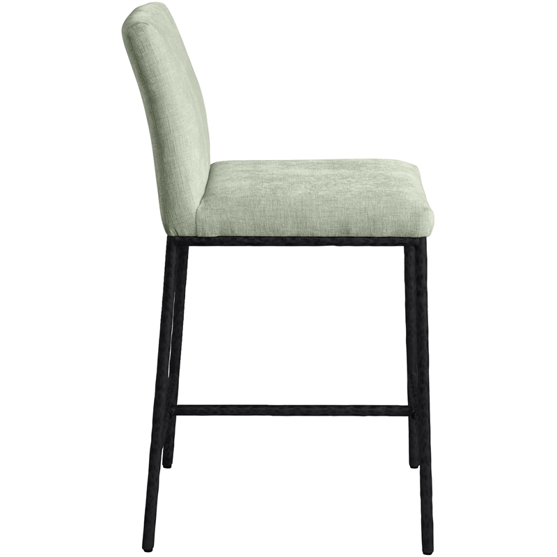 Meridian Furniture Reeves Mint Chenille Upholstered Counter Stool (Set of 2)