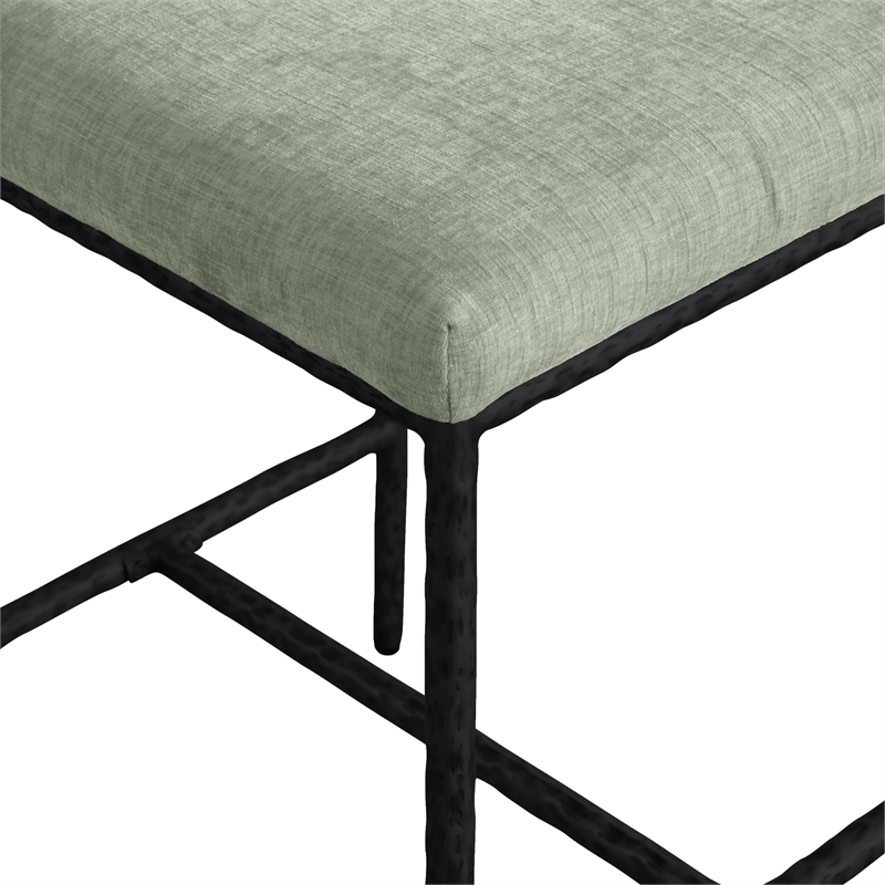 Meridian Furniture Reeves Mint Chenille Upholstered Counter Stool (Set of 2)