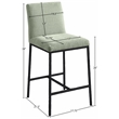 Meridian Furniture Reeves Mint Chenille Upholstered Counter Stool (Set of 2)