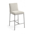 Meridian Furniture Reeves Cream Chenille Upholstered Counter Stool (Set of 2)
