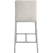 Meridian Furniture Reeves Cream Chenille Upholstered Counter Stool (Set of 2)