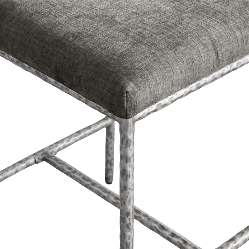 Meridian Furniture Reeves Grey Chenille Upholstered Counter Stool (Set of 2)