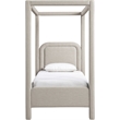 Meridian Furniture Salina Beige Linen Textured Fabric Upholstered Twin Bed