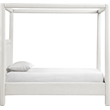 Meridian Furniture Salina Cream Linen Textured Fabric Upholstered Twin Bed