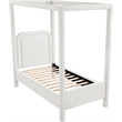 Meridian Furniture Salina Cream Linen Textured Fabric Upholstered Twin Bed