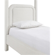 Meridian Furniture Salina Cream Linen Textured Fabric Upholstered Twin Bed
