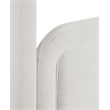 Meridian Furniture Salina Cream Linen Textured Fabric Upholstered Twin Bed