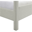 Meridian Furniture Salina Grey Linen Textured Fabric Upholstered Twin Bed
