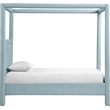 Meridian Furniture Salina Light Blue Linen Textured Fabric Upholstered Twin Bed