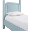 Meridian Furniture Salina Light Blue Linen Textured Fabric Upholstered Twin Bed