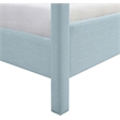 Meridian Furniture Salina Light Blue Linen Textured Fabric Upholstered Twin Bed