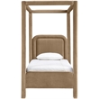 Meridian Furniture Salina Beige Velvet Upholstered Twin Bed