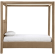 Meridian Furniture Salina Beige Velvet Upholstered Twin Bed