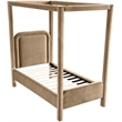 Meridian Furniture Salina Beige Velvet Upholstered Twin Bed