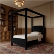 Meridian Furniture Salina Black Velvet Upholstered Twin Bed