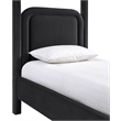 Meridian Furniture Salina Black Velvet Upholstered Twin Bed