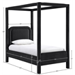 Meridian Furniture Salina Black Velvet Upholstered Twin Bed
