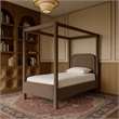 Meridian Furniture Salina Brown Velvet Upholstered Twin Bed
