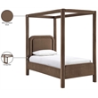 Meridian Furniture Salina Brown Velvet Upholstered Twin Bed