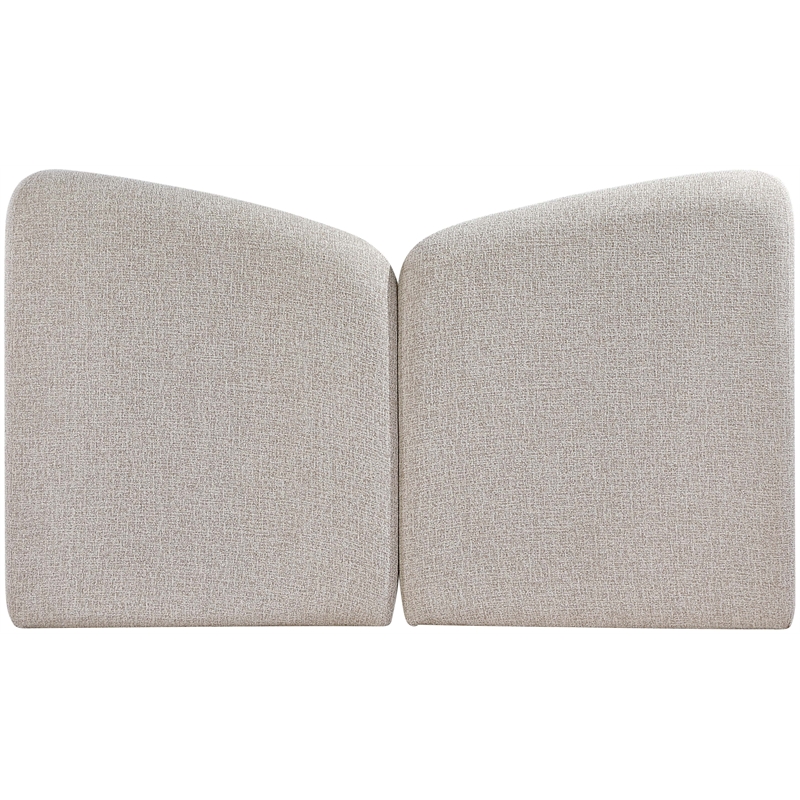 Meridian Furniture Elowen Beige Chenille Fabric Upholstered Queen Bed